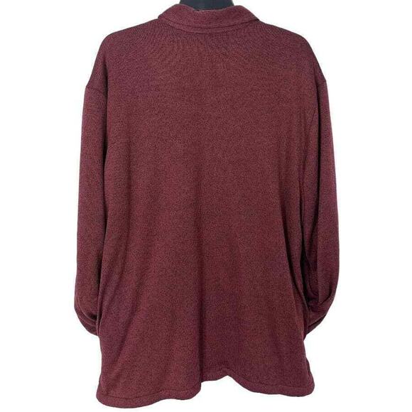 Weatherproof Mens Faux Fur-Lined Button Shirt Sz XL/Extra Large Red Mahogany NWT - Picture 3 of 8